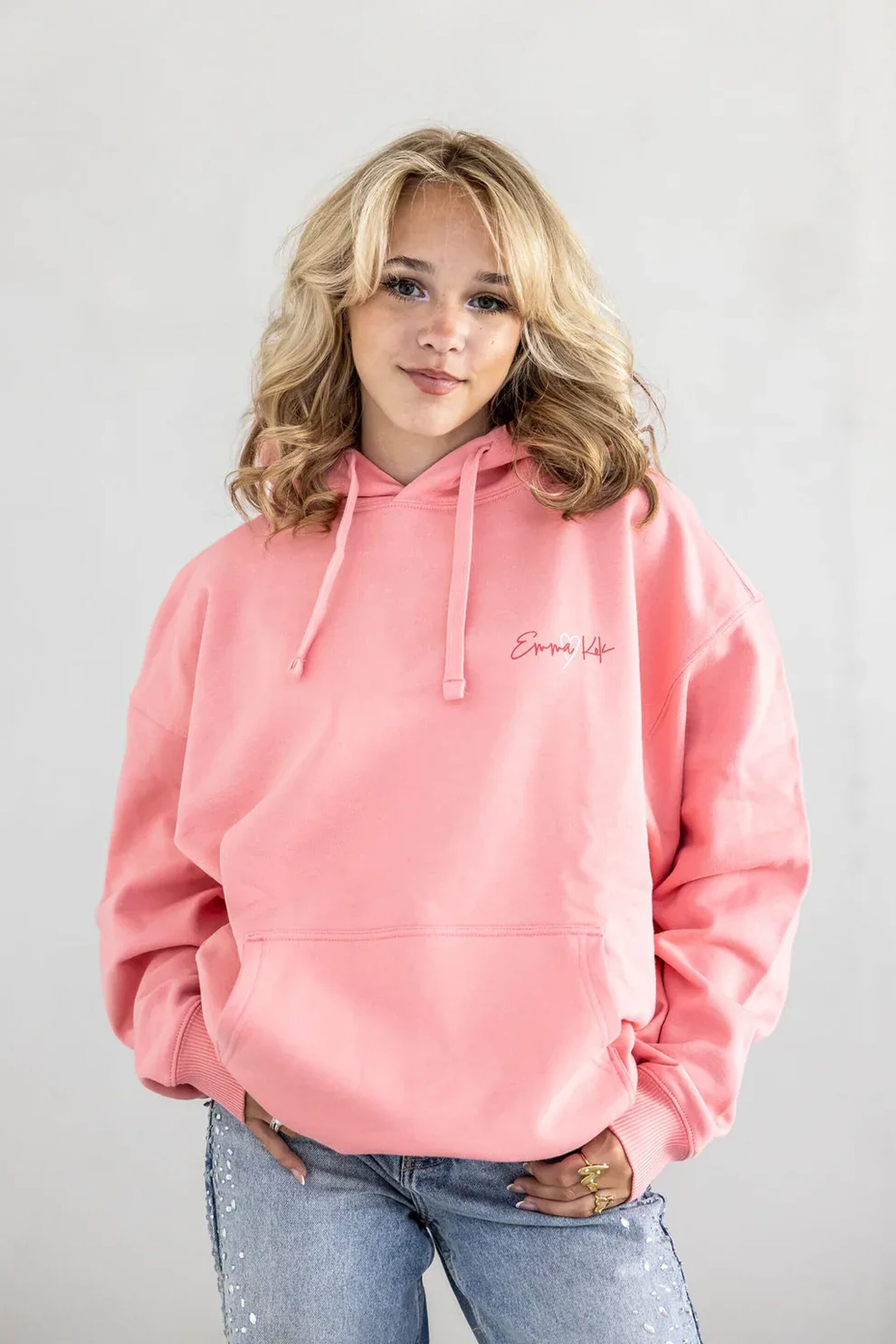 Emma Hoody Pink front